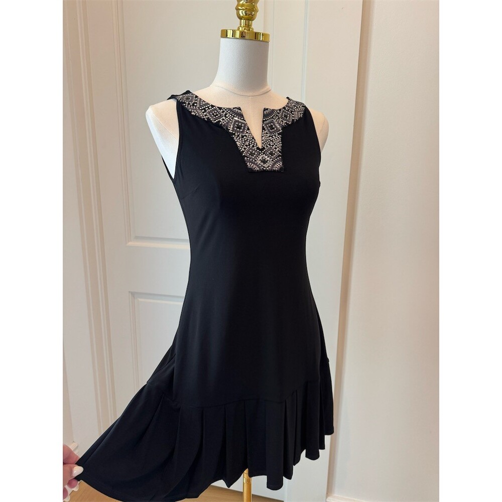 White House Black Market Dress Womens XSP Black Sleeveless Fit & Flare